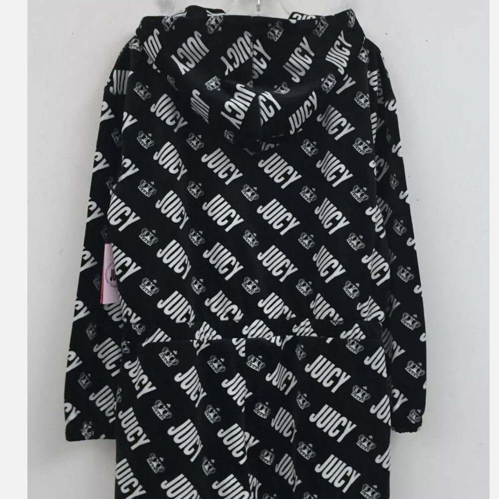 Juicy Couture Rare Deadstock Velour Jumpsuit Tracksuit Hoodie Logo Size Large - Picture 7 of 12
